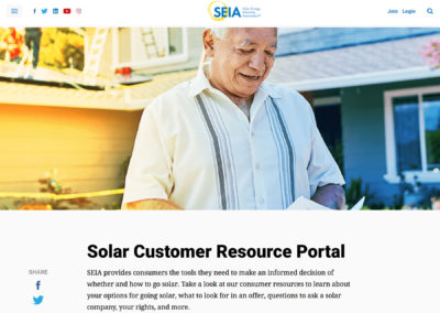 SEIA Solar Customer Resource Portal